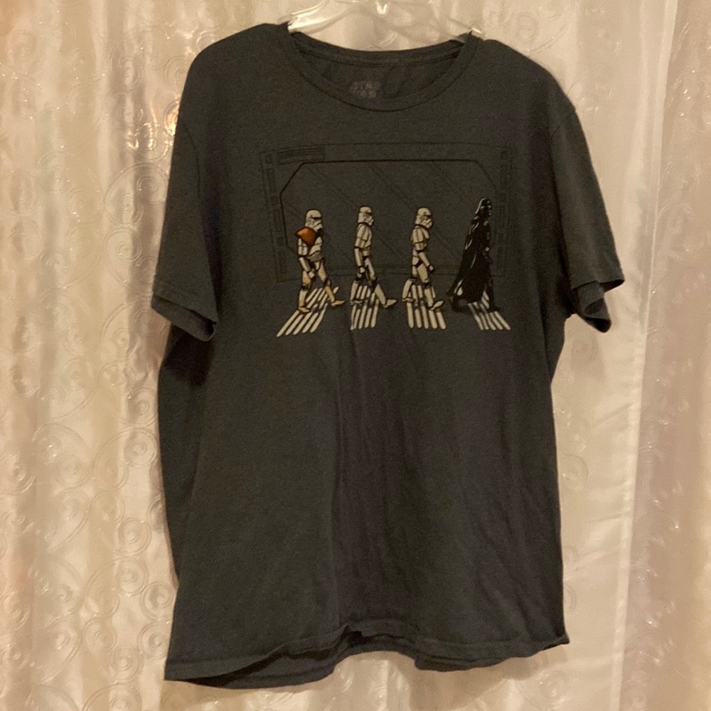 Star Wars Vader & Storm Troopers Walking T-Shirt Adult Size Large 🔥